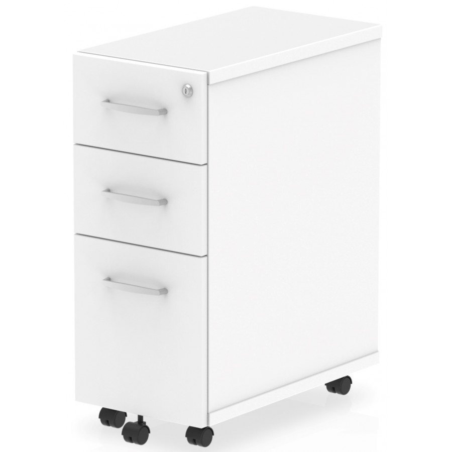 Rayleigh 3 Drawer Tall Narrow Under Desk Pedestal